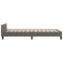 Estructura de cama sin colchón cuero sintético gris 90x190