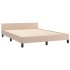 Estructura cama sin colchón cuero sintético capuchino