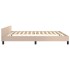 Estructura de cama cabecero cuero sintético capuchino