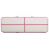 Esterilla inflable de gimnasia con bomba PVC rosa 500x100x15