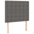 Estructura de cama sin colchón cuero sintético gris 80x200