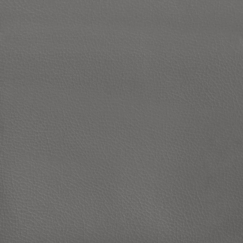Estructura de cama sin colchón cuero sintético gris 160x200