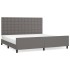 Estructura de cama sin colchón cuero sintético gris 200x200