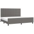 Estructura de cama sin colchón cuero sintético gris 200x200