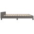 Estructura de cama sin colchón cuero sintético gris 200x200