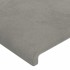 Estructura de cama sin colchón terciopelo gris claro 90x190