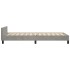Estructura de cama sin colchón terciopelo gris claro 90x200