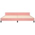 Estructura cama sin colchón terciopelo rosa 200x200