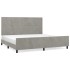 Estructura de cama sin colchón terciopelo gris claro 200x200