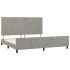 Estructura de cama sin colchón terciopelo gris claro 200x200