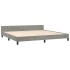Estructura de cama sin colchón terciopelo gris claro 200x200