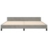 Estructura de cama sin colchón terciopelo gris claro 200x200