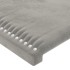 Estructura de cama sin colchón terciopelo gris claro 200x200