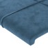 Estructura de cama sin colchón terciopelo azul oscuro 90x200