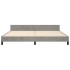 Estructura de cama sin colchón terciopelo gris claro 200x200