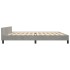 Estructura de cama sin colchón terciopelo gris claro 200x200