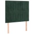 Estructura de cama sin colchón terciopelo verde oscuro