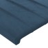Estructura de cama sin colchón terciopelo azul oscuro