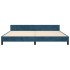 Estructura cama sin colchón terciopelo azul oscuro 200x200