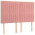 Estructura de cama sin colchón terciopelo rosa 140x200