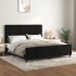 Estructura de cama sin colchón terciopelo negro 160x200