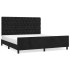 Estructura de cama sin colchón terciopelo negro 160x200