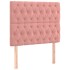 Estructura de cama sin colchón terciopelo rosa 90x190