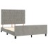 Estructura de cama sin colchón terciopelo gris claro 140x190