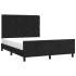 Estructura de cama sin colchón terciopelo negro 140x190