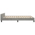Estructura de cama sin colchón terciopelo gris claro 140x190