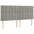 Estructura de cama sin colchón terciopelo gris claro 140x190