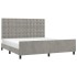 Estructura de cama sin colchón terciopelo gris claro 160x200