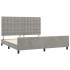Estructura de cama sin colchón terciopelo gris claro 160x200