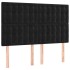 Estructura de cama sin colchón terciopelo negro 140x190
