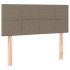 Cama box spring con colchón tela gris taupe 100x200