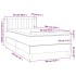 Cama box spring con colchón tela gris taupe 90x190