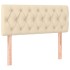 Cama box spring con colchón tela color crema 90x200