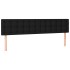 Cama box spring con colchón tela negro 160x200