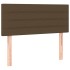 Cama box spring con colchón tela marrón oscuro 100x200
