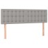 Cama box spring con colchón tela gris claro 140x200