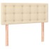 Cama box spring con colchón tela color crema 100x200