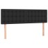 Cama box spring con colchón cuero sintético negro 140x190