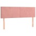 Cama box spring con colchón terciopelo rosa 140x190