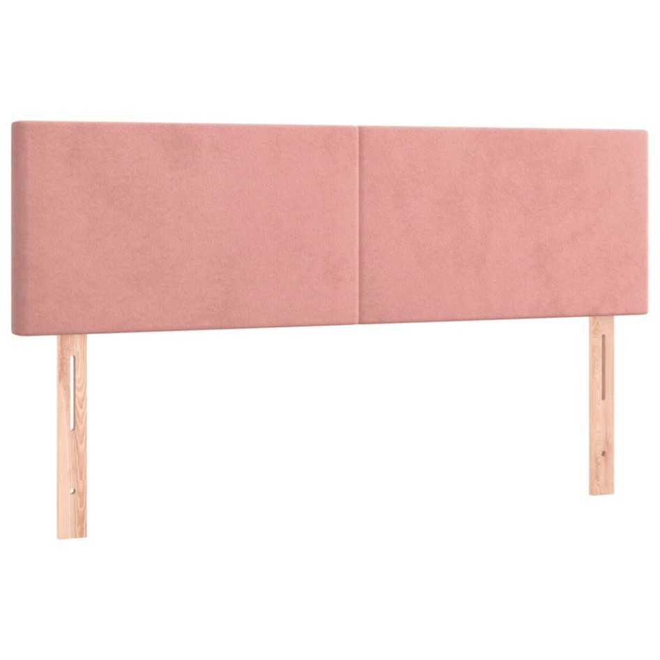 Cama box spring con colchón terciopelo rosa 140x190