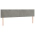 Cama box spring con colchón terciopelo gris claro 160x200