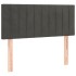 Cama box spring con colchón terciopelo gris oscuro 90x190