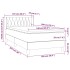 Cama box spring con colchón terciopelo gris oscuro 100x200