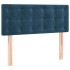 Cama box spring con colchón terciopelo azul oscuro 90x200