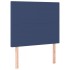 Cama box spring con colchón tela azul 90x200