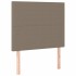 Cama box spring con colchón tela gris taupe 100x200